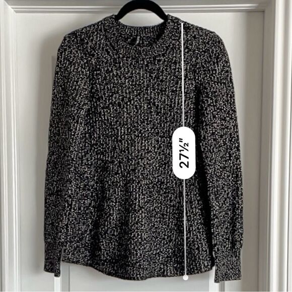 Athleta Sierra Crew Wool Blend Sweater In Black Marl Sz XS - Picture 8 of 12